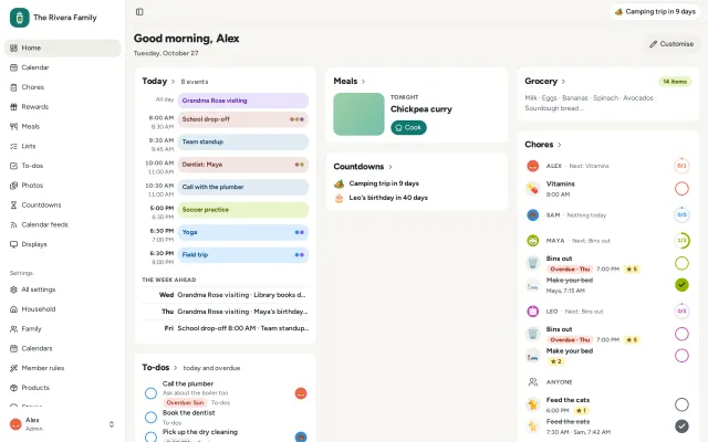 Home on a desktop